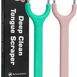 Prplet Tongue Cleaner Scraper for Adults & Kids – Stainless Steel Tongue Scraper for Hygiene, Fresh Breath, Removes Bacteria – Deep Clean Tongue Cleaning Tool (Pack of 2) (Green+Light Pink)-picture-31