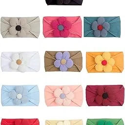 generic 6 Baby Girls Headbands Chiffon Flower Soft Stretchy Hair Band Hair Accessories for Baby Girls Newborns Infants Toddlers and Kids Multi-Colored-picture-20