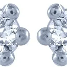 p.c. chandra jewellers 14k (585) White Gold and Diamond Stud Earrings for Women-picture-36