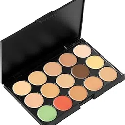 HudaQueen 15 Colour Concealer Palette for Face Makeup - Professional Contour Palette for Perfect Blending and Coverage - Ideal for All Skin Types and Tones-picture-34