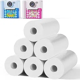 6 Rolls Kids Camera Instant Print Refill Paper, Photo Printer Thermal Paper Compatible with Most Kids Instant Print Camera, Instant Print Camera Refill Paper for Kid's Instant Camera image 1