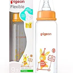 Pigeon Natural Flo Baby Milk Bottle New Born/Infants/Toddler Upto 2 Years Peristaltic Nuring Bottle RPP240ML L-Bunny-picture-42