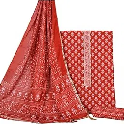 hastkala Women's Cotton Hand Block Printed Desgin Unstiched Dress Material With Cotton Dupatta Salwar Suit Set-picture-19