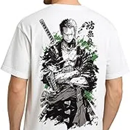 hypesight One Piece Roronoa Zoro Antique Anime Oversized Cotton T-Shirt-picture-39