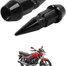 LOVMOTO Universal Spiked Valve Caps,Aluminum Alloy Dustproof and Waterproof Tire Valve Stem Caps, Suitable for Cars, Trucks and Motorcycles (2PCS Black) Comfortable with Pass-ion X- Pr-o-picture-34