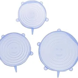 3PCS Reusable Stretch Lid for Suction Pot Seal Bowl Kitchen Storage Blue-L-picture-56