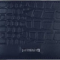 red tape Navy Bi-Fold Leather Wallet for Men | RFID Blocking Protection | Metal Logo Embossed | 6 Card Slots & 2 Currency Compartments-picture-14