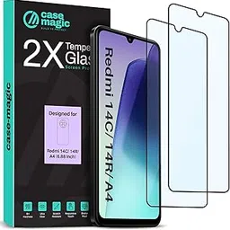 case-magic Pack of 2 Tempered Glass Screen Protector for Redmi 14C 5G, Redmi 14R 5G, Redmi A4 5G (6.88 Inch) – 9H Hardness, Scratch Resistant, Ultra Clear, Responsive Touch, Bubble-Free-picture-26