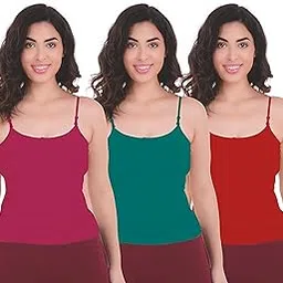 lovami closer to soul LOVAMI Women's Adjustable Cotton Camisole (Pack of 3)-picture-29