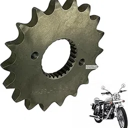 Dhe Best Bike Engine Chain/Pitch Front Sprocket/Gear Box Sprocket cog 18 Teeth Black 500cc Models Only Compatible with RE Bullet Electra-picture-13