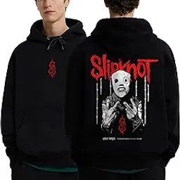 darkbuck Slipknot Oversized Hoodie for Men & Women | Corey Taylor Graphic Print Black Pullover | Heavy Metal Band Streetwear Sweatshirt-picture-15