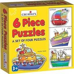 Creative's 6 Piece Puzzle | Educational Jigsaw | Fun With Learning Toy Game | Water Transport 6 Piece Puzzles | Knowledge Of Water Transport (Ship, Motor Boat ,Cargo Ship & Sailboat ),Game For Kids 3 & Up-picture-39