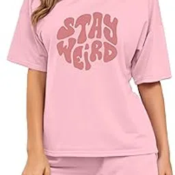 shodox Womens Cotton Blend Printed Tshirt and Short Co-ords Set (Pack of 1)-picture-50