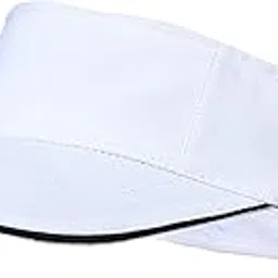 zacharias Men's|Women's White Sunshade Cotton Golf Sun Visor Hat Free Size-picture-14