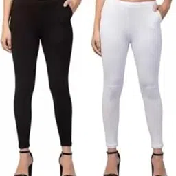 lll fashion Churidar Ethnic Wear Legging (L, White,Black)-picture-56