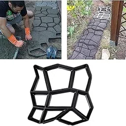 DOYKLI Plastic Stone Mold, Vinus Pathmate Stone Mold Paving Pavement Concrete Mould Stepping Stone Paver Walk Way,Multicolor, 22.9 x 7.6 x 42.9 - Centimeters,-picture-17