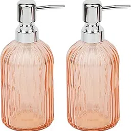 2Pcs Glass Soap Dispenser Dispenser of Soap Bottle for Kitchen Laundry Hotel Orange-picture-62