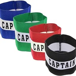 Gisco Captain Arm Band | Elastic Football/Soccer Arm Band | Set of 4 | Multi-Colour | Senior | Free Size-picture-27