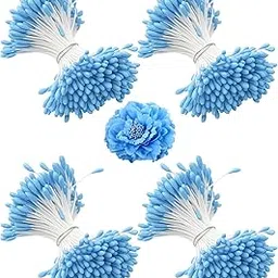 1080 Pcs DIY Matte Flower Stamens for Crafting, Flowers Making Materials, Pipe Cleaner for Craft Flowers, Pearls for Craft, Flower Making Kit for Home Decor and Kids Activities-image-0