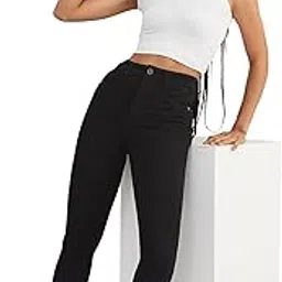 dolce crudo Women's High Rise Slim Fit Regular Length Stretchable Denim Jeans-picture-17