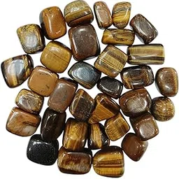 Natural Tumble Stone Crystal Tumble Stone Crystals Gemstones Tumbled Pebble Stones for Reiki Healing - Set of 2 -Tiger Eye Tumbled Stone-image-12