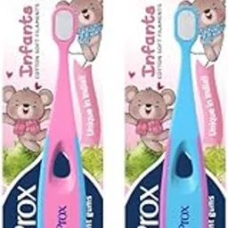 SensoProx Unisex Kids Super Soft Infant Toothbrush - Oral Care, Pack of 2, Pink & Blue-picture-18