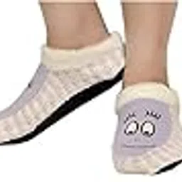 Women/Ladies/Girl Multi Color Striped Warm Winter Slipper Socks, Knitted Booti, Room Socks, Anti slip Socks 3 Pair Any Color For Shoes Size 5-image-86