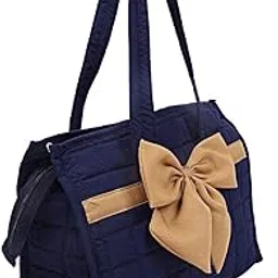 Kuber Industries Cotton Women Hand Bag (Blue) -CTKTC024607-picture-23