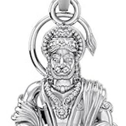 akshat sapphire Sterling Silver (92.5% purity) God Hanuman Pendant for Men & Women Pure Silver Lord Bajrang Bali Locket for Good Health & Wealth-picture-18
