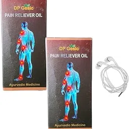 dp gesic body pain relief oil for joint sprain and muscles al skin type 50ml pack of 2 with earphone-picture-32