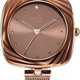 Titan Raga Moments of Joy Brown Dial Analog Stainless Steel Strap Watch for Women-NS95139QM02/NT95139QM02-image-24