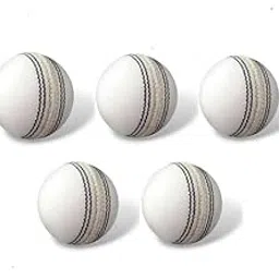 NE NEPTUNE Cricket 2 Piece White Leather Ball (Pack of 5)-image-14