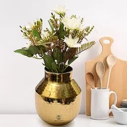 METALLICON Iron Flower Vase – 7 Inches, Gold Finish, Handcrafted Decorative Vase for Home, Tabletop & Office – Elegant Modern Metal Vase for Flowers, Centerpieces & Living Room Décor-picture-57