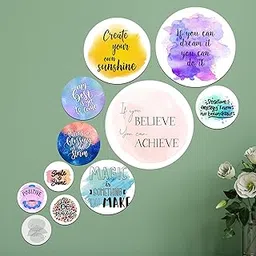 SAF paintings set of 11 motivational Mdf Wooden Wall Hanging Home Decor Plates, wall painting, wall hanging For home decoaration, office, living room, wall decoration SANRRO-31-picture-26