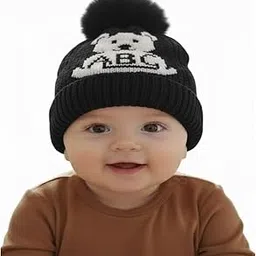 fit focus Baby Boys Girls Knit Woolen Hat Cap Neck Scarf Soft Wool Warm Acrylic Lycra Monkey Beanie Winter Cap Set for Unisex Kids-picture-50