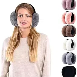 Myra Handcrafts Ear Muffs for Winter Women Girls Faux Fur Fuzzy Earmuffs Foldable Ear Warmer Fleece Lining Ear Covers Headband Style, Ideal for Running, Cycling & Biking-image-10
