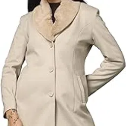 pro-tex Women Solid Winter Wear Single Breasted Woolen Overcoat BegieeeSize XXL-picture-39