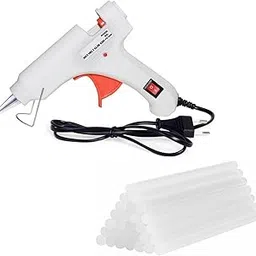 Ankitraj WHITE MINI 20 WATT Standard Temperature Corded Glue Gun with 30 GLUE STICKS OF 7MM SIZE | Suitable for Crafting DIY Projects | Fast Heating | Comfortable Grip | Lightweight-image-38