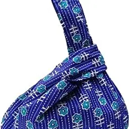 mkono Stylish Cotton Japanese Pattern Wrist Handbag for Women Wristlet Handbag Sleeve Knot Pouch Portable breathable foldable Casual Small Purse Cute Tote Bag For Shopping, Travel-picture-41