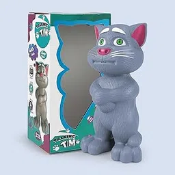 NHR Intelligent Talking Tom Cat, Speaking Robot Cat Repeats What You Say, Touch Recording Rhymes and Songs, Musical Cat Toy for Kids (3+ Years, Grey)-picture-48