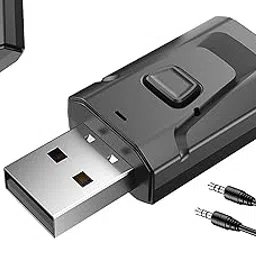 SKEIDO USB Wireless Audio 2-in-1 Bluetooth 5.0 Receiver Transmitter TV Computer Car AUX image 1