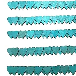 StepsToDo Wooden Ocean Blue Color Heart Shaped Blank Cut-Out Pack of 100. DIY Craft Pieces for Wedding and Christmas Party Decoration, DIY Rangoli, Card Making, Sign Making Art and Craft Projects.-image-85