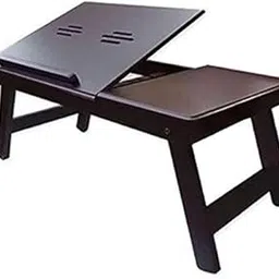Gorevizon Wooden Standard Adjustable Study Bed Laptop Multipurpose Table With Foldable Legs And Drawer (Brown), 30.5 Centimeters-picture-14