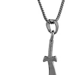 voylla Eclipse Dagger Black Trishul Mens Pendant|Black Pendant For Men|Gift For Men|Classic|Trendy|Anniversary Gift For Husband|Birthday Gift| Everyday Wear-picture-50