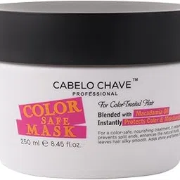 CABELO CHAVE PROFESSIONAL Color Safe Hair Mask | For Color-Treated & Chemically Treated Hair | Repairs Dry & Damaged Hair | Protects Color, Hydrates & Nourishes | For Men & Women | 250ml-picture-38