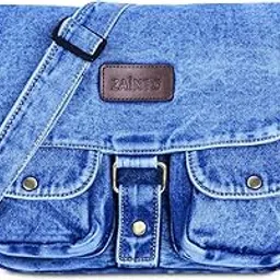 zainto Eco-Friendly Denim Messenger Sling Bag for Men & Women - Upcycled Sustainable Fashion, Durable & Stylish Crossbody Bag-picture-35