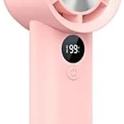starq STARQ® Portable Mini Handheld Fan with Digital Display High-Speed Handheld Small Cooling Electric Rechargeable Battery Hand Fan (Pink)-picture-41