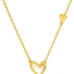 shaya by Caratlane You and Your Off-tune Humming Heart Necklace in Gold Plated 925 Silver for women-picture-46