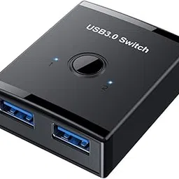 Cablecc KVM USB 3.0 Bidirectional Switch Selector 2 to 1 PCs Sharing or 1 to 2 Hub for Keyboard Mouse Scanner Printer-picture-54