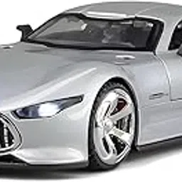 1/32 Mercedes Vision AMG GT Future Model Car - Exclusive Alloy Metal Pullback Toy with Openable Doors, Lights, and Music for Kids (Metallic Silver) image 1
